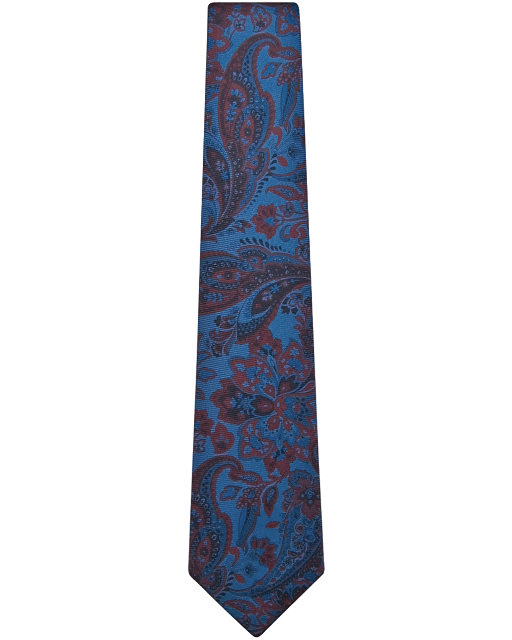 Light Blue Large Paisly Tie