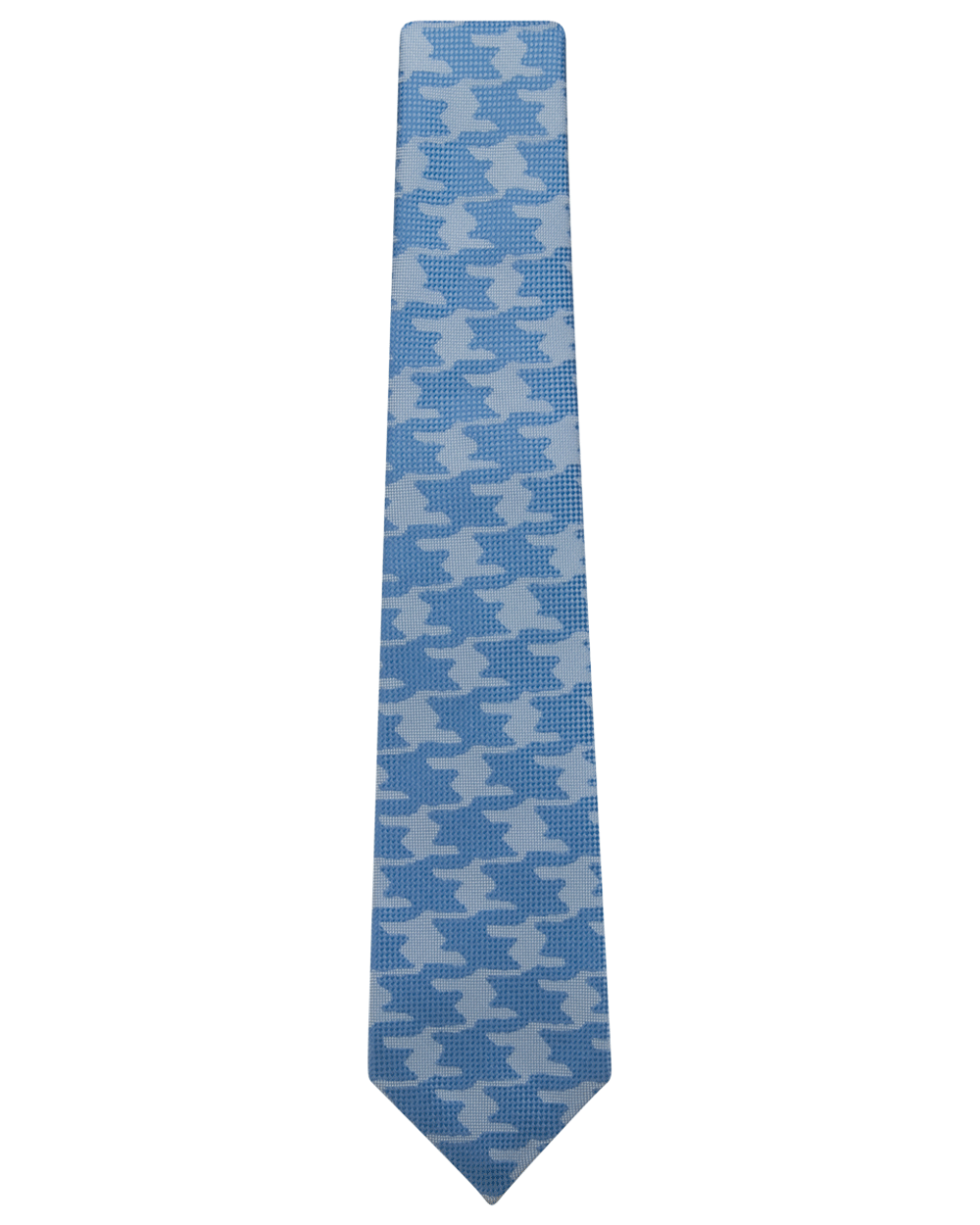 Light Blue Macro Houndstooth Tie