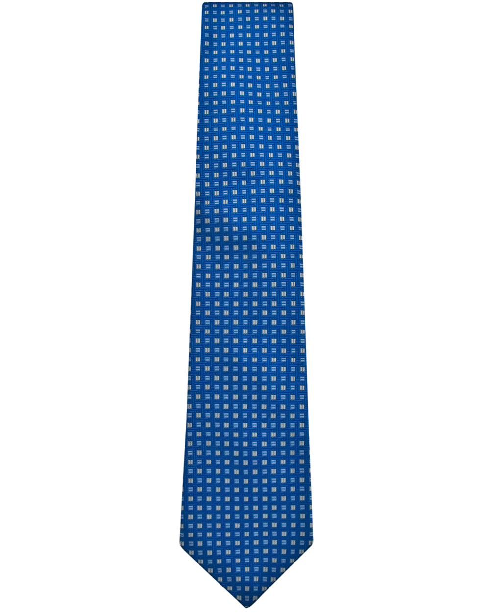 Light Blue and White Squares Tie