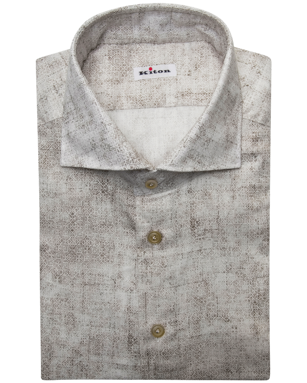 Light Brown and White Washed Medallion Sportshirt