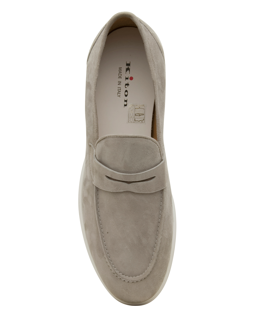 Lightweight Suede Loafer in Light Grey