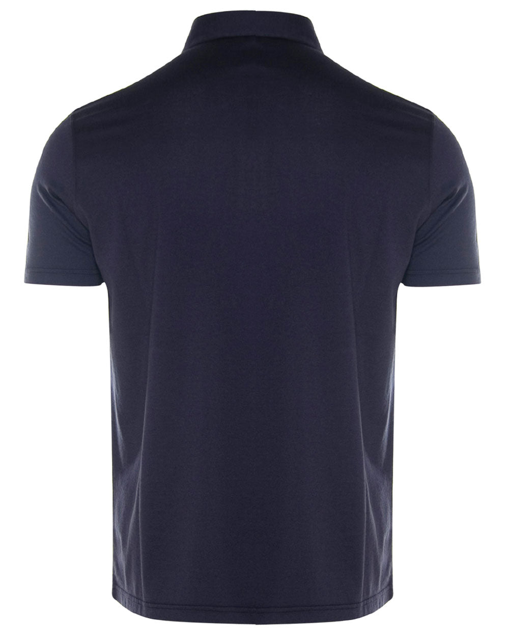 Navy Blue Cotton and Cashmere Polo