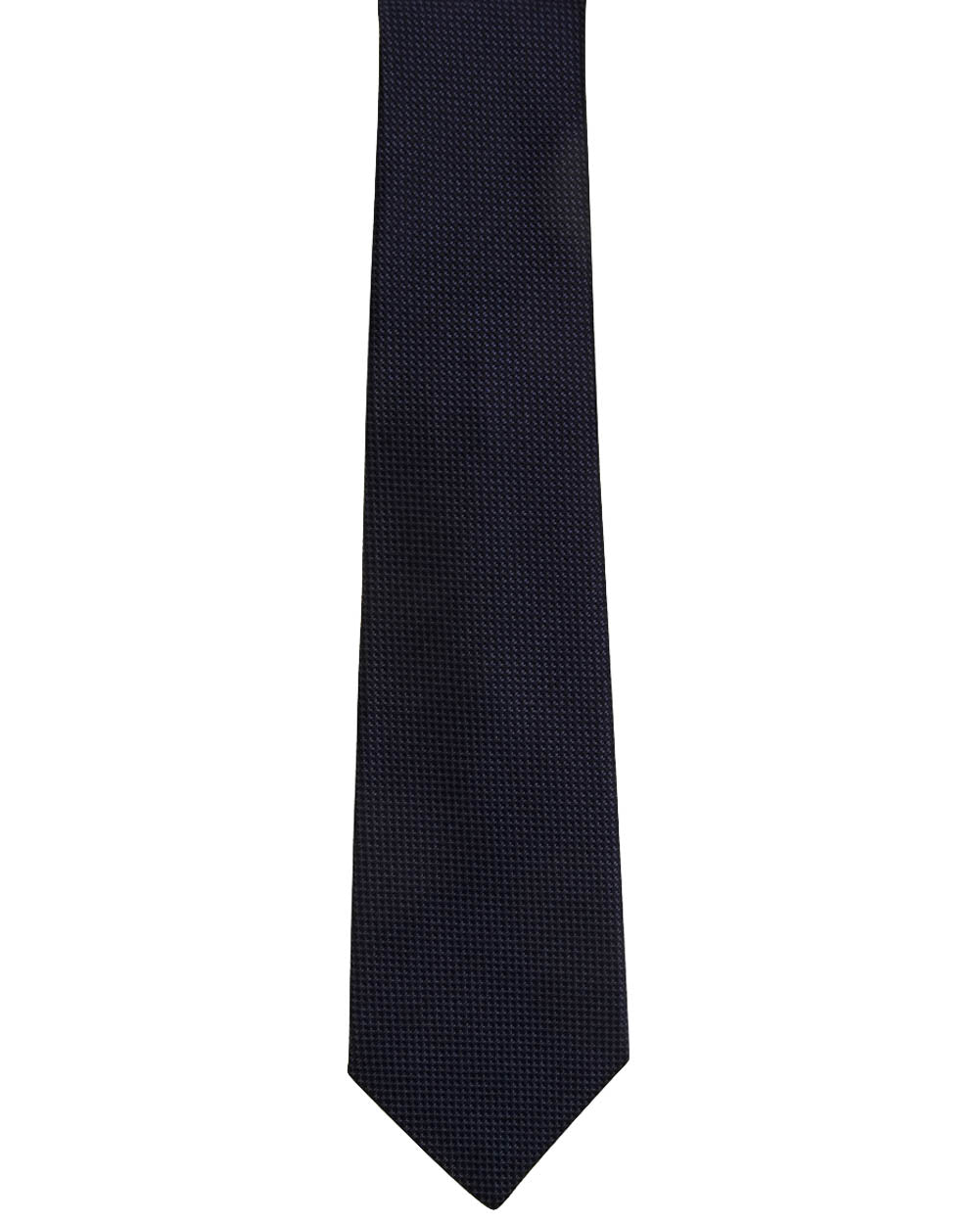 Navy and Black Textured Woven Tie