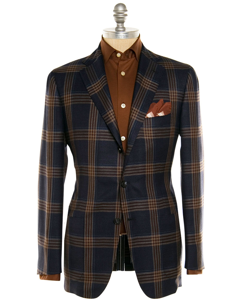 Navy and Rust Plaid Sportcoat