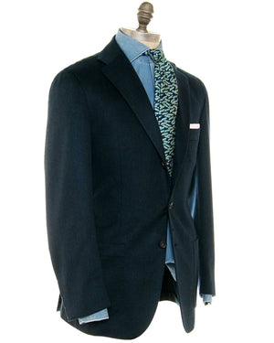 Navy and Turquoise Cashmere Melange Sportcoat