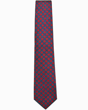 Blue with Red Dots Tie