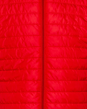 Red Quilted Nylon Vest