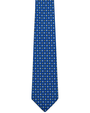 Royal Blue and Lime Green Floral Tie