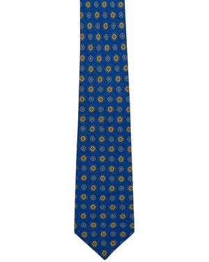 Royal Blue with Gold Medallion Tie