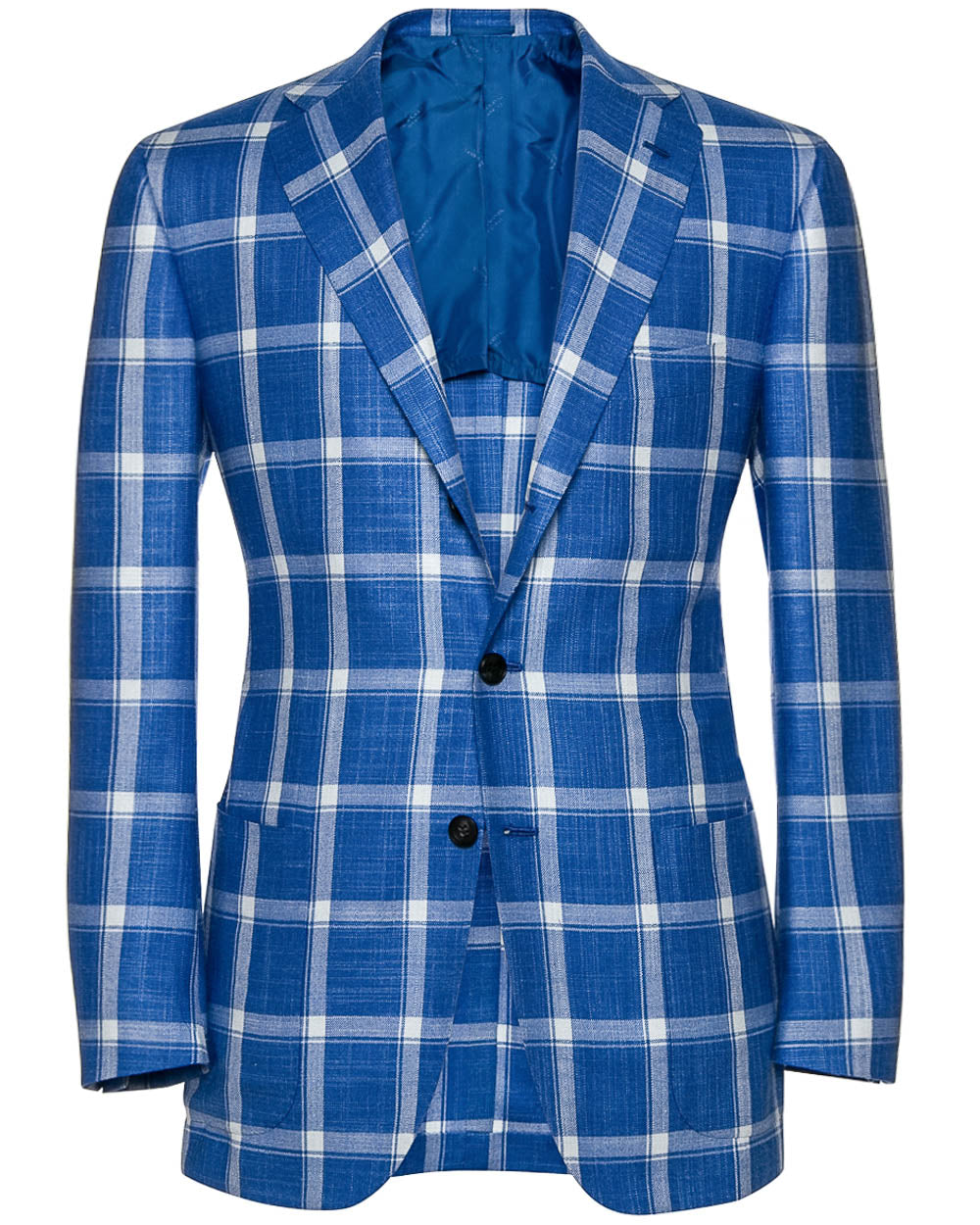 Royal Blue with Silver Overcheck Sportcoat