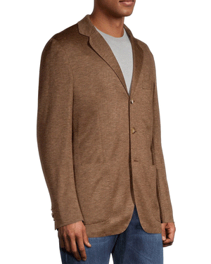 Rust Pure Cashmere Jersey Sportcoat
