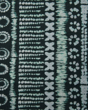 Shabori Print Silk Scarf in Hunter Green
