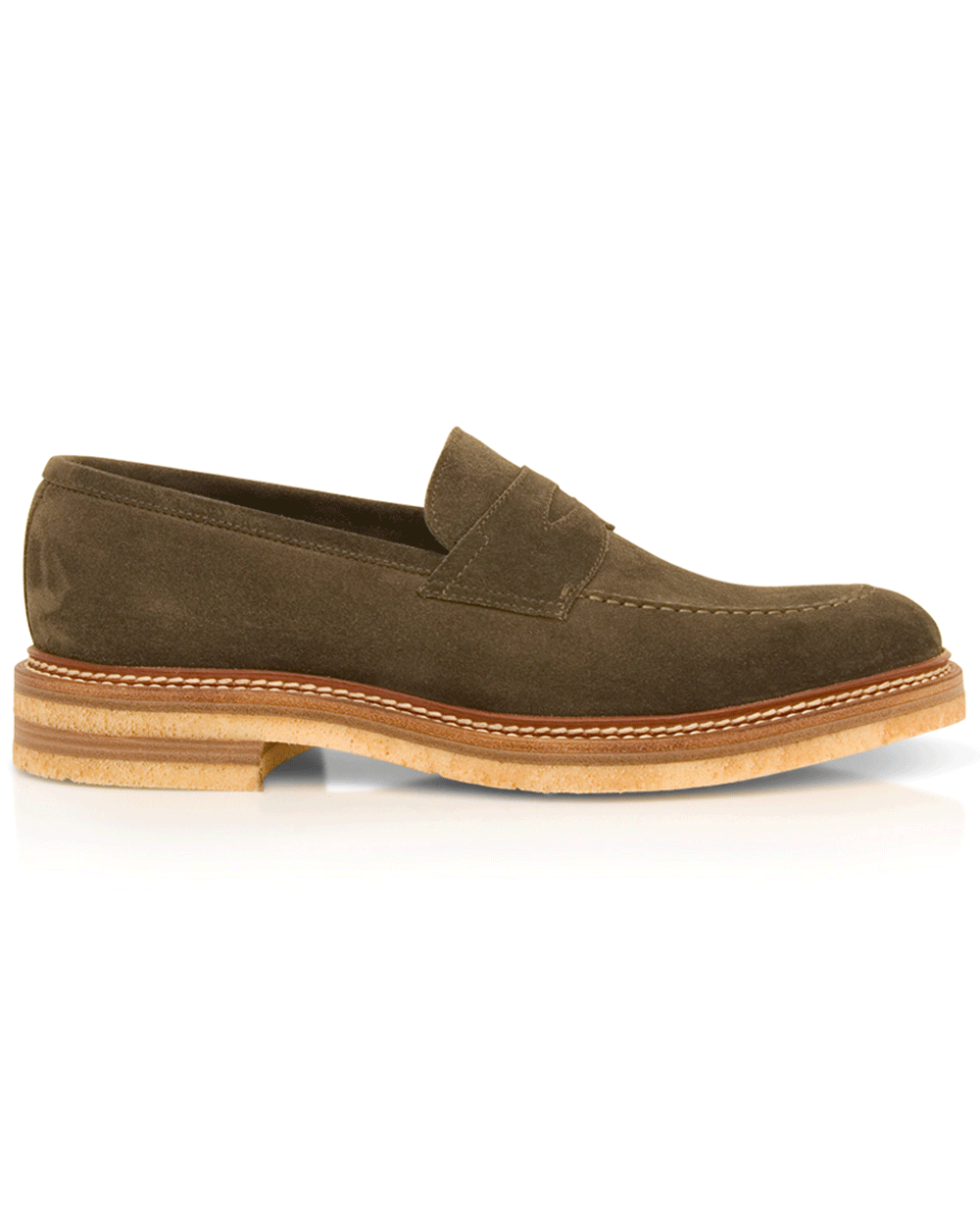 Suede Loafer in Miliary Green