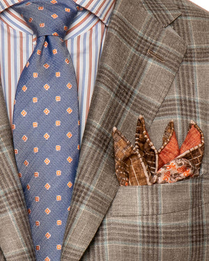 Tan and Teal Plaid Sportcoat