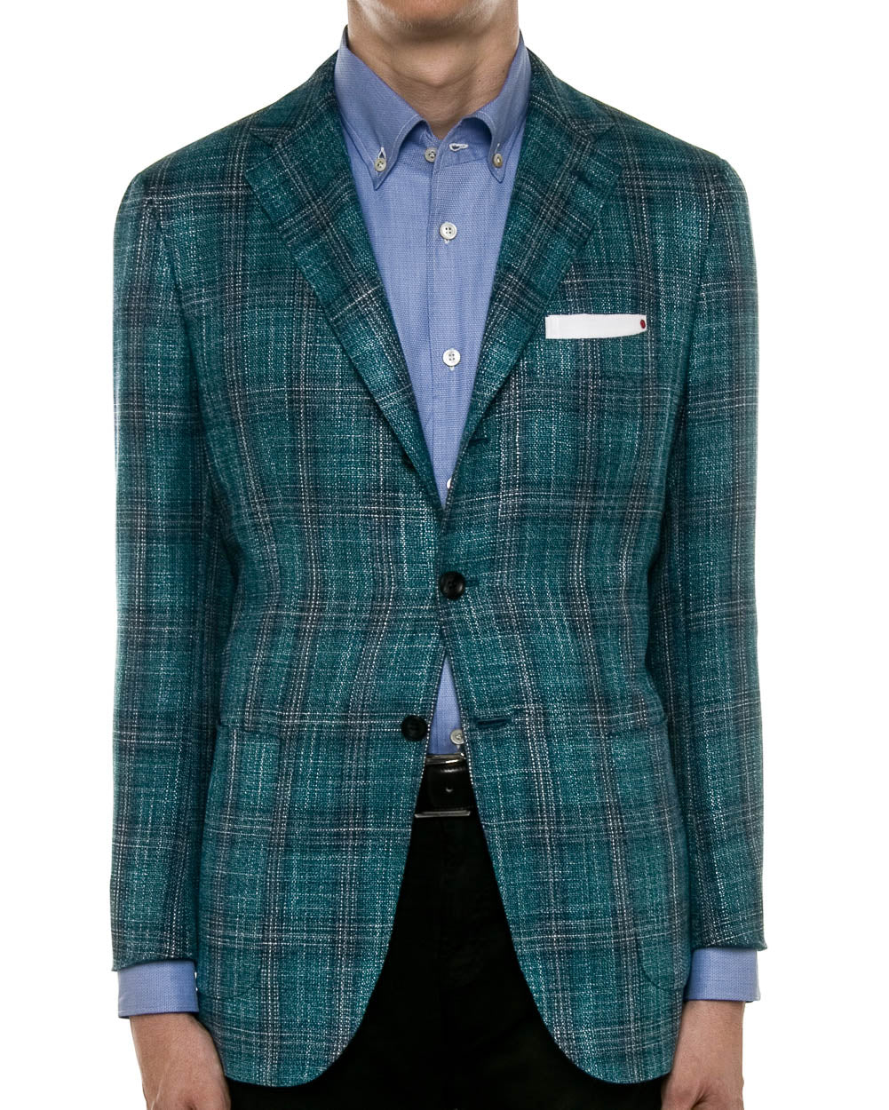 Teal and Blue Plaid Sportcoat