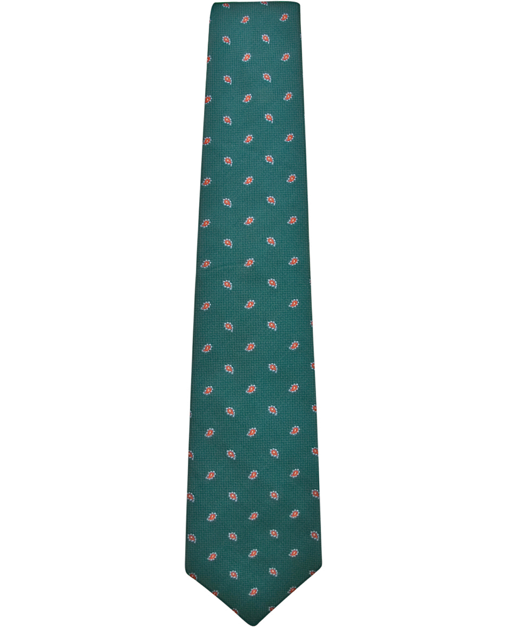 Teal and Orange Small Paisley Tie
