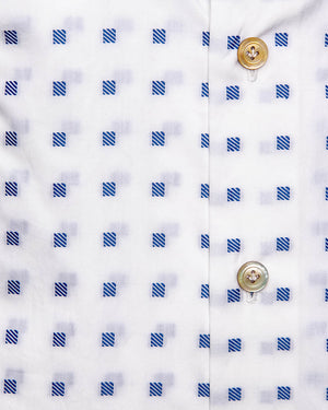 White with Blue Squares Shirt