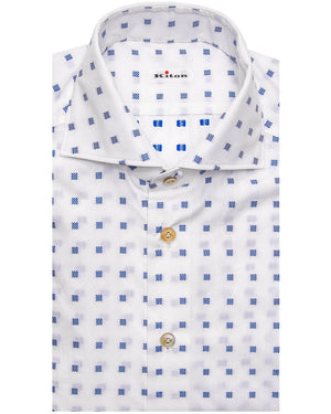 White with Blue Squares Shirt