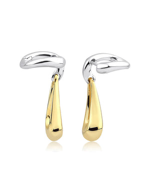 18k Yellow Gold and Sterling Silver Moment Earrings