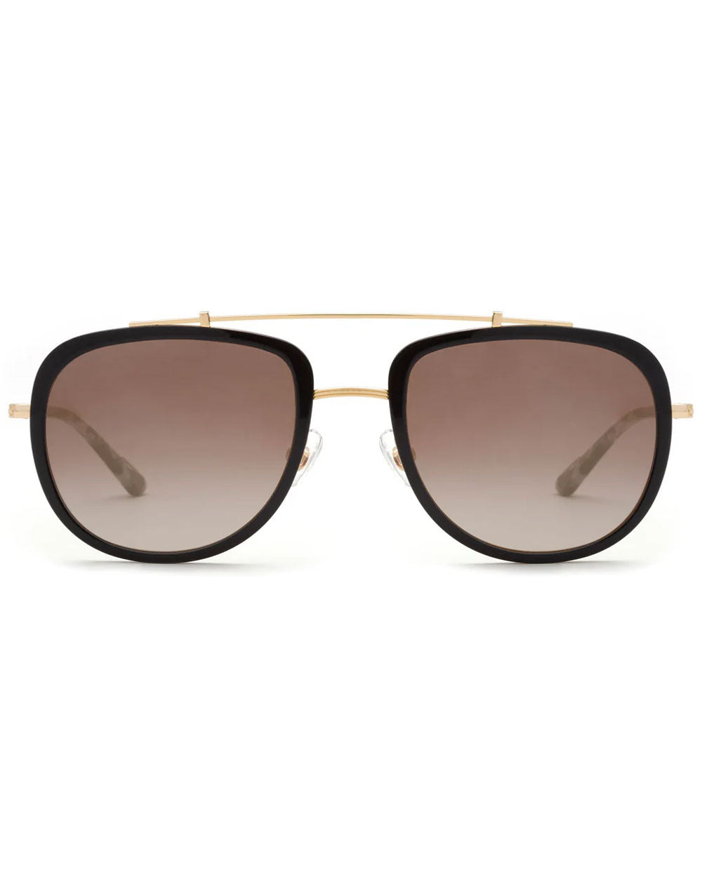 Krewe Breton II Sunglasses in Black and Interstellar 24K Mirrored ...