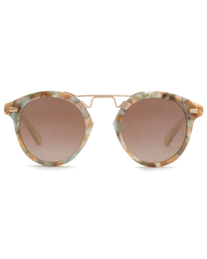 STL II Sunglasses in Pearlescent and Sweet Tea 24K Mirrored