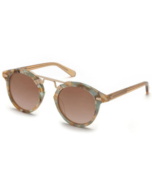 STL II Sunglasses in Pearlescent and Sweet Tea 24K Mirrored