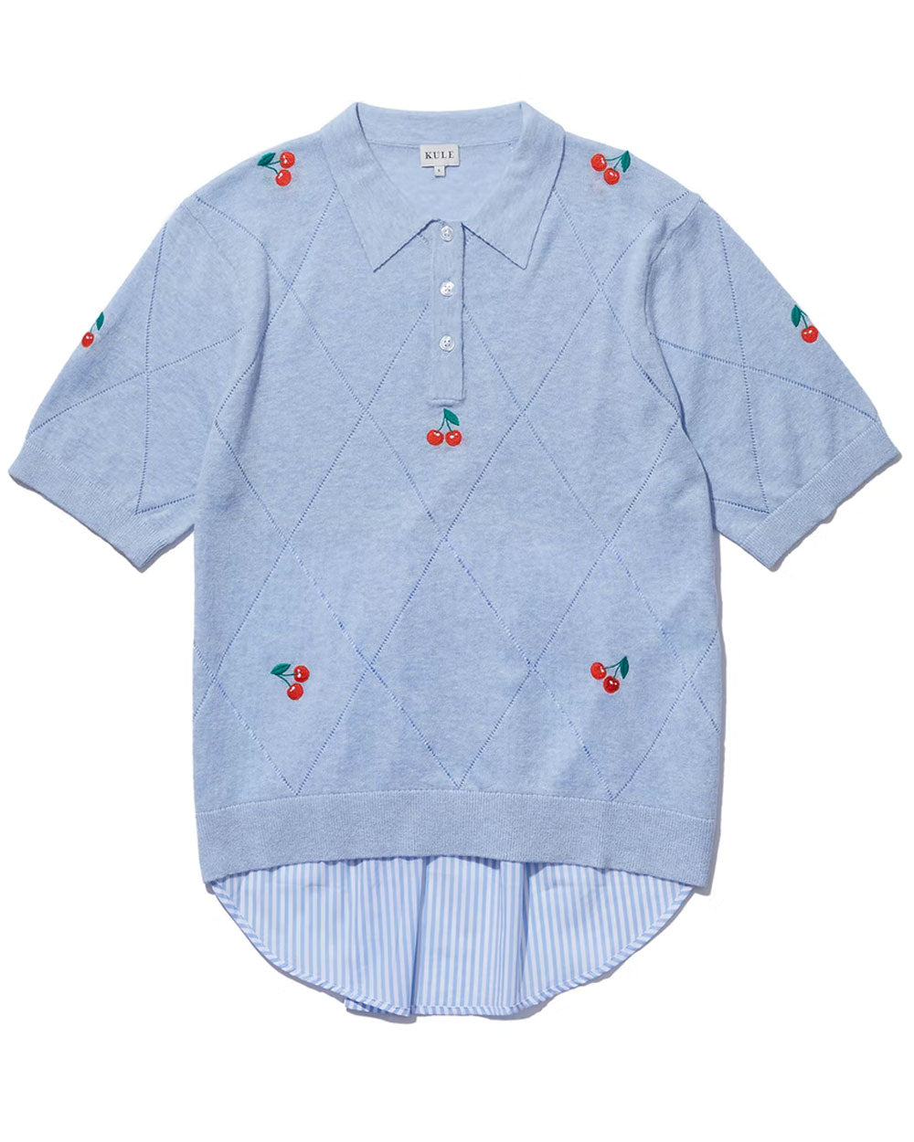 The Cherry On Top Polo in Sky Blue