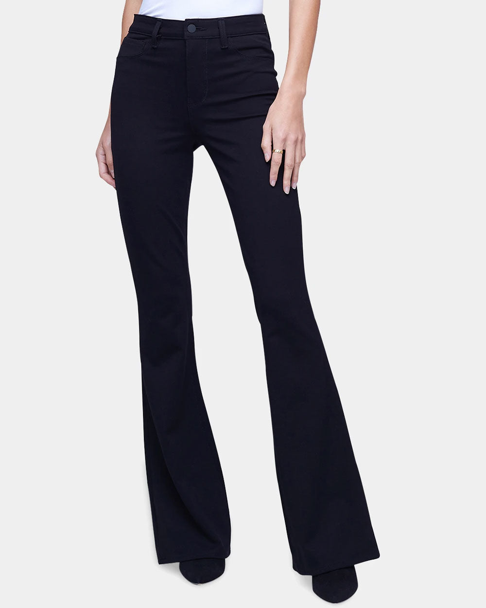 Black Marty High Rise Flare Pant