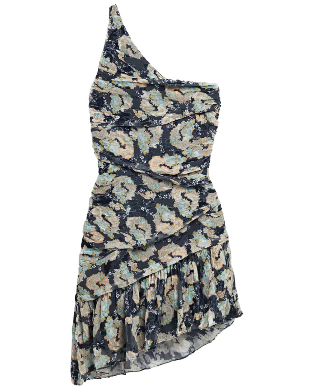 Deep Sea Zietta One Shoulder Dress