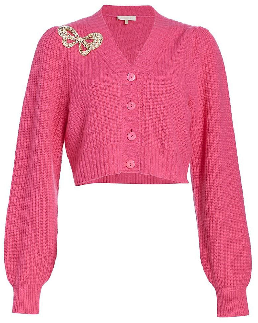 LoveShackFancy Spotlight Pink Larsa Cropped Cardigan – Stanley Korshak