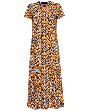Lady Leopard Sporty Swing Dress in Cotton Jersey