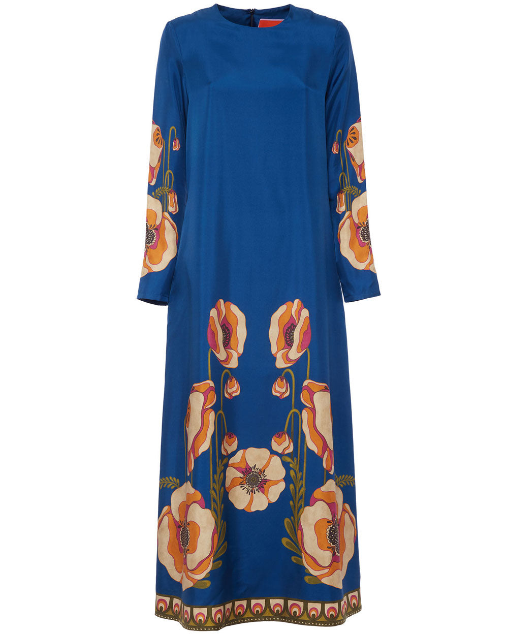 Poppies Blue Placee Swing Dress