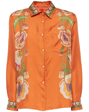 Poppies Orange Placee Boy Shirt