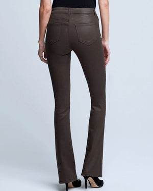 High Rise Selma Baby Bootcut Jean in Coated Cocoa