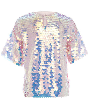 Pink Champagne Sequin Mimosa Blouse