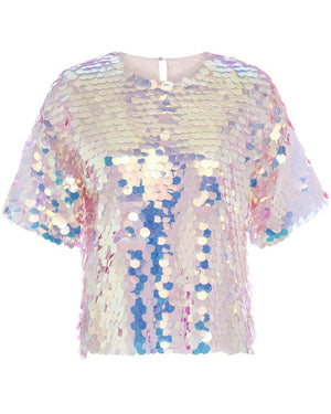 Pink Champagne Sequin Mimosa Blouse