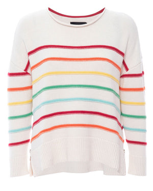 White Rainbow Vacation Sweater
