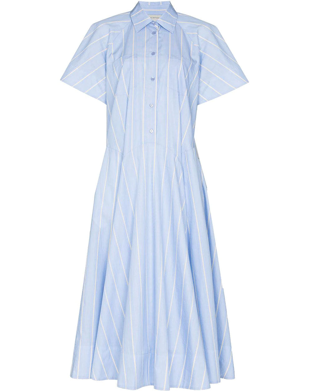 Chambray Stripe Jerry Midi Shirt Dress