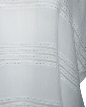 White Abira Classic Caftan Midi Dress