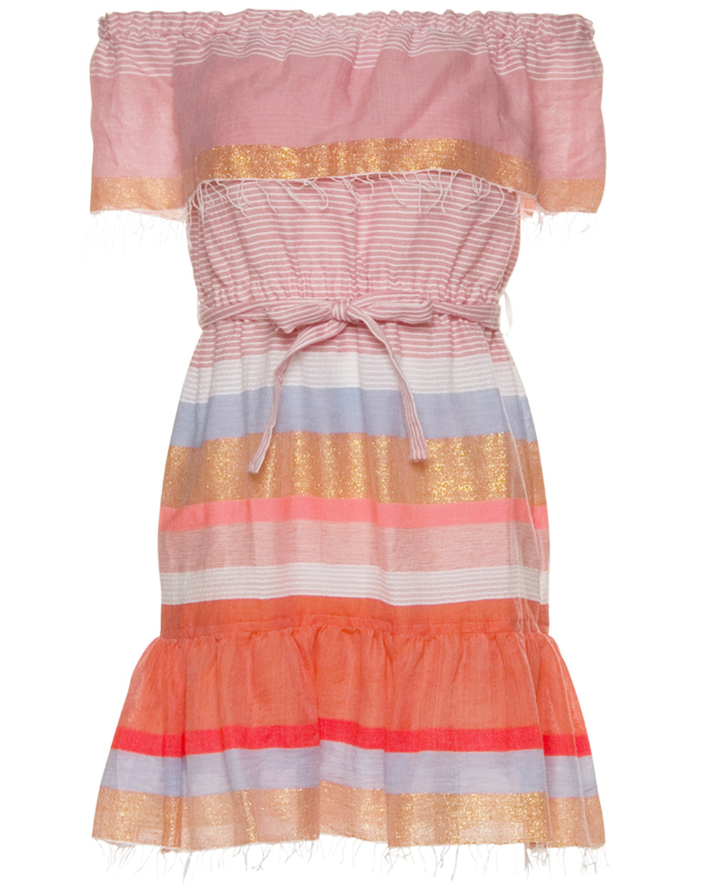 Peach Puff Off The Shoulder Marjani Mini Dress