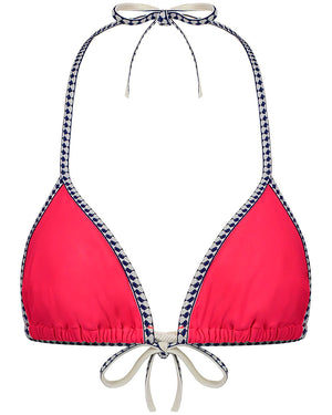 Hot Coral Lena Triangle Top