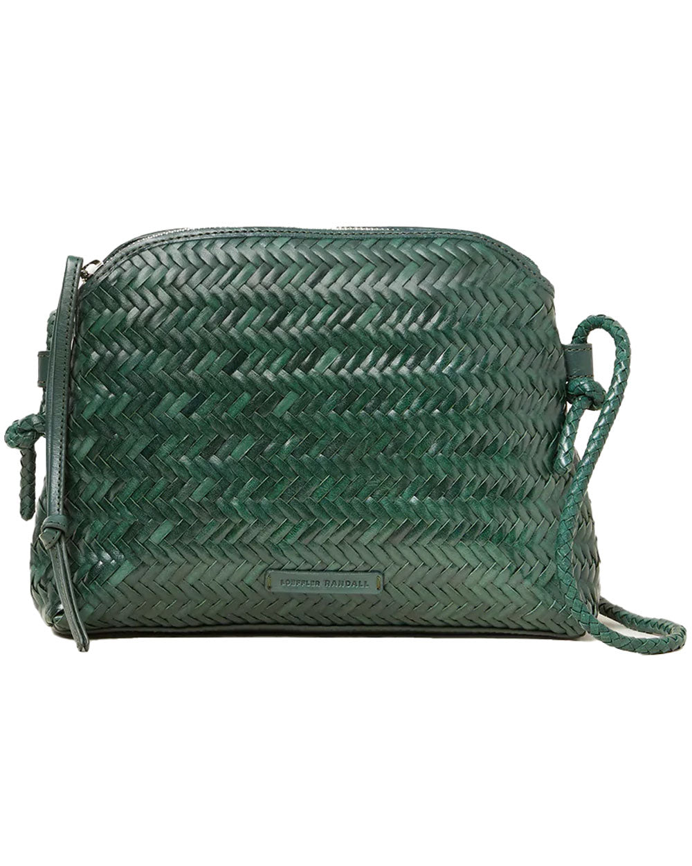 Mallory Woven Crossbody Bag in Forest