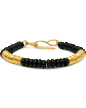 Onyx Pharaoh Double Banded Bracelet