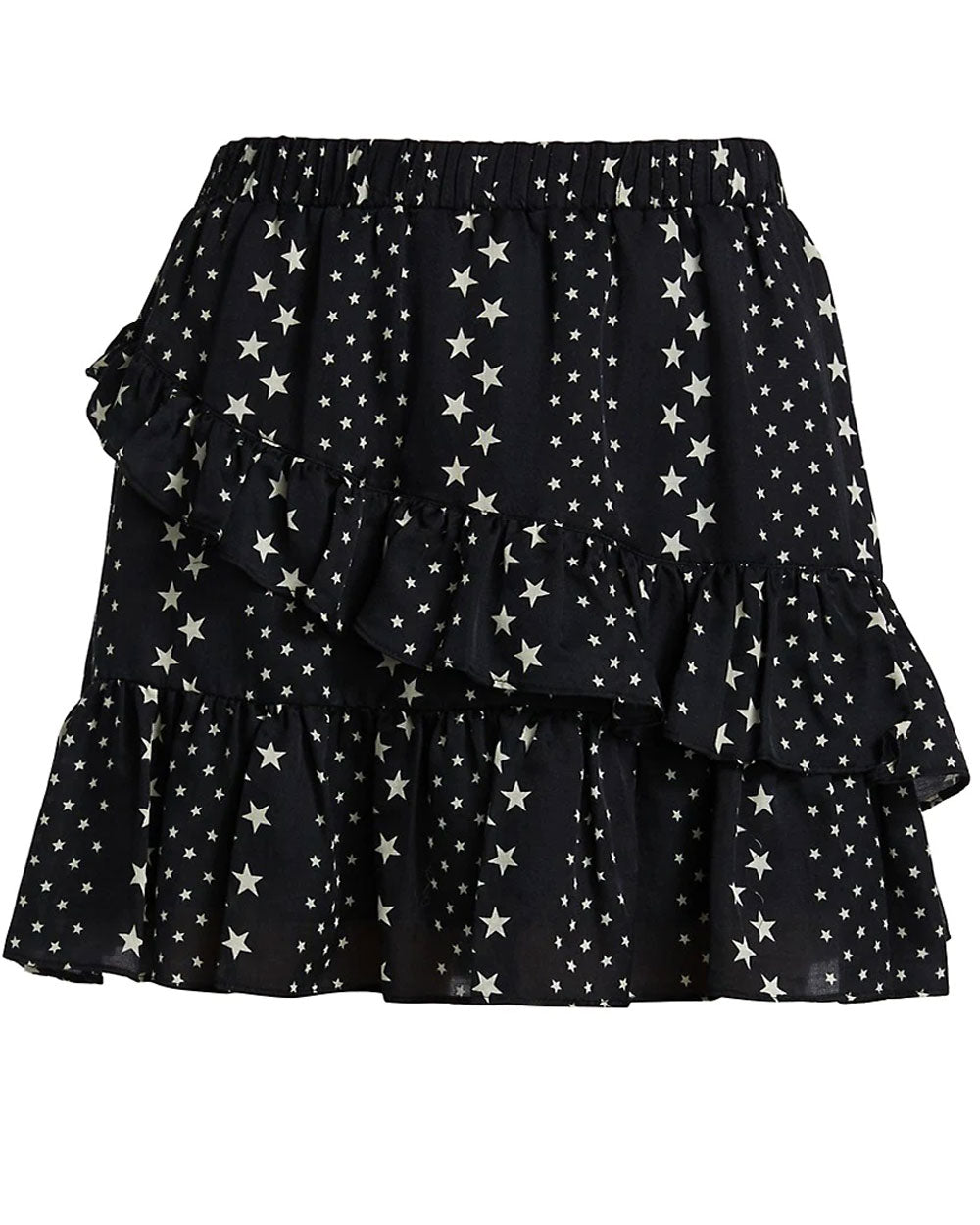 Black Satin Star Emma Mini Skirt