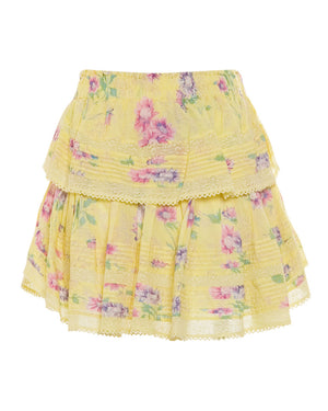 Bright Azalea Ruffle Mini Skirt