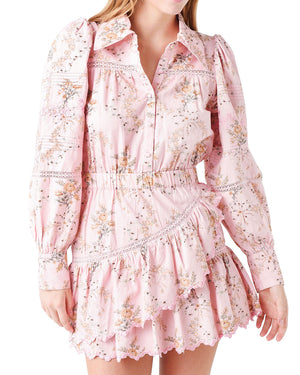Honeydew Pink Dubov Mini Dress