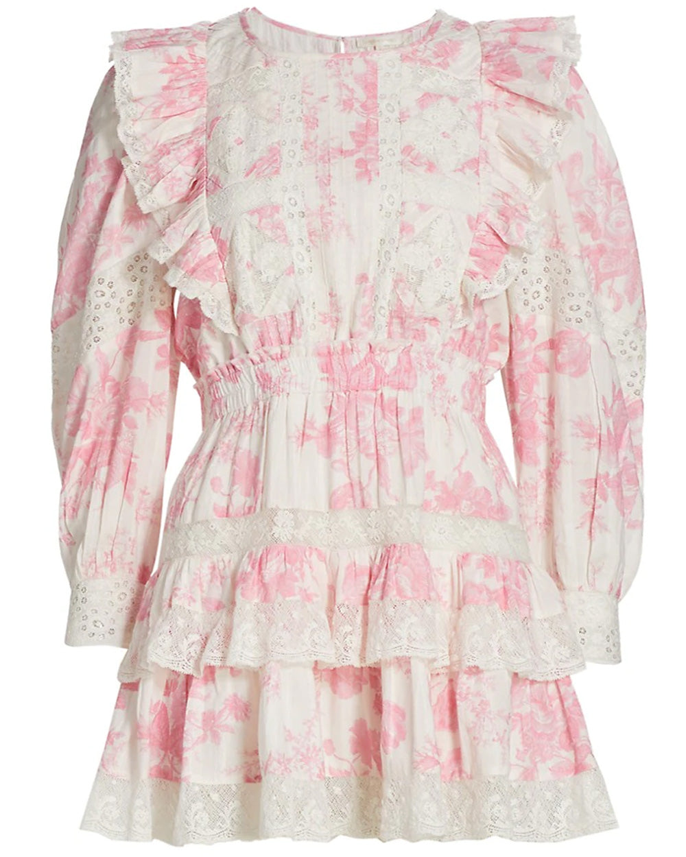 Pink Cream Tie Dye Santorini Mini Dress