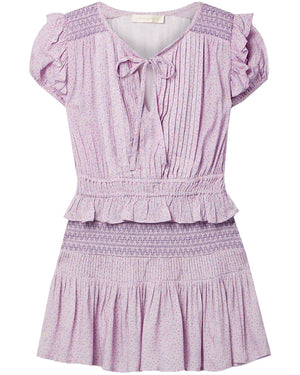 Purple Pansy Toto Mini Dress