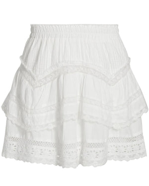 True White Abrielle Mini Skirt