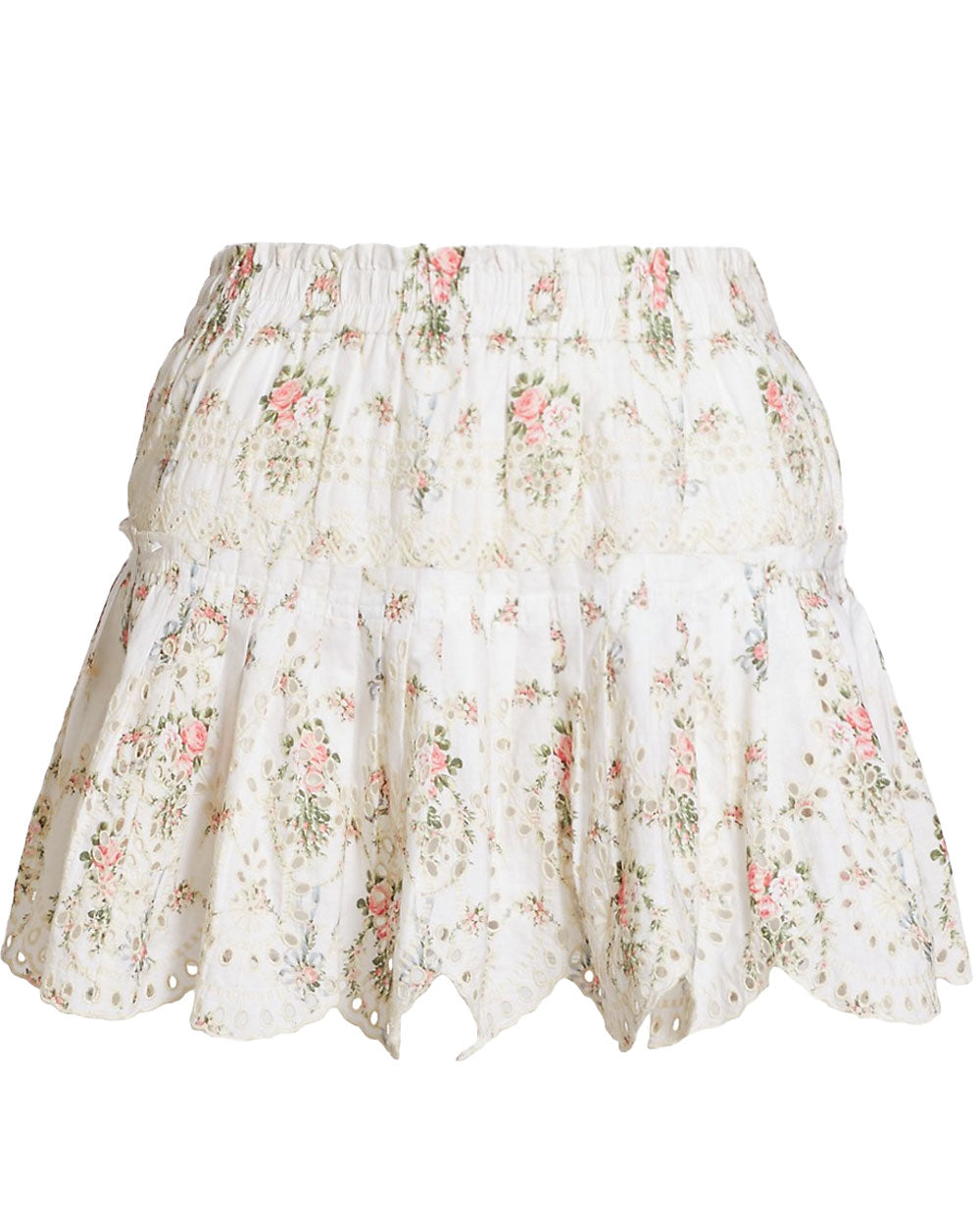 LoveShackFancy Vanilla Floral Sarie Mini Skirt – Stanley Korshak